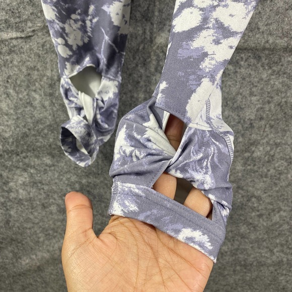 Free People Movement Leggings Small Gray Floral Wave Rider High Rise - Picture 5 of 15